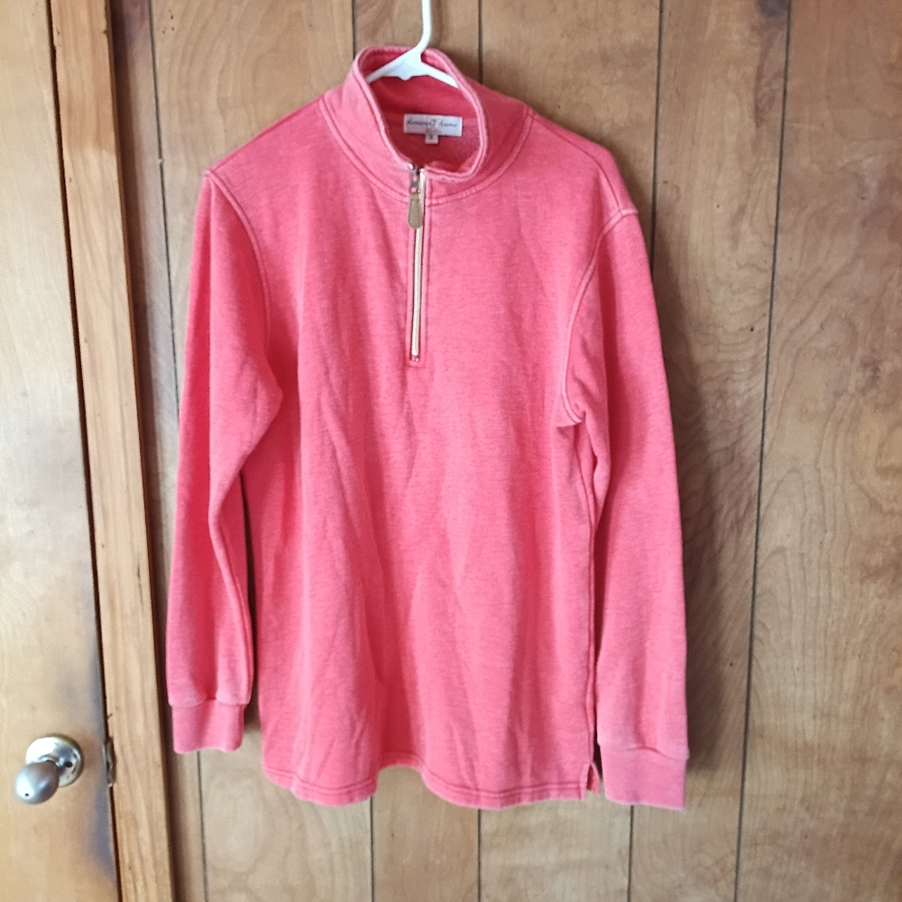Discount Divas Red Half Zip Pullover Top Women’s Size Small Long Sleeve